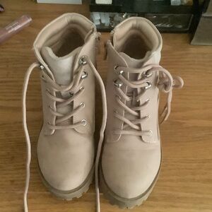 Marc Fisher Kids Pink Lace-Up Boots